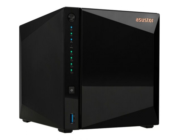 Мрежов сторидж Asustor AS3304T_V2, 4 bay NAS, Realtek RTD1619B, Quad-Core, 1.7GHz, 2GB DDR4 (not ex.), 2.5GbE x1, USB3.2 Gen1 x3, WOW (Wake on WAN), Ttoolless installation, with hot-swappable tray, hardware encryption, MyArchive, EZ connect, EZ Sync, WoL, Мрежов сторидж Asustor AS3304T_V2, 4 bay NAS, Realtek RTD1619B, Quad-Core, 1.7GHz, 2GB DDR4 (not ex.), 2.5GbE x1, USB3.2 Gen1 x3, WOW (Wake on WAN), Ttoolless installation, with hot-swappable tray, hardware encryption, MyArchive, EZ connect, EZ Sync, WoL,