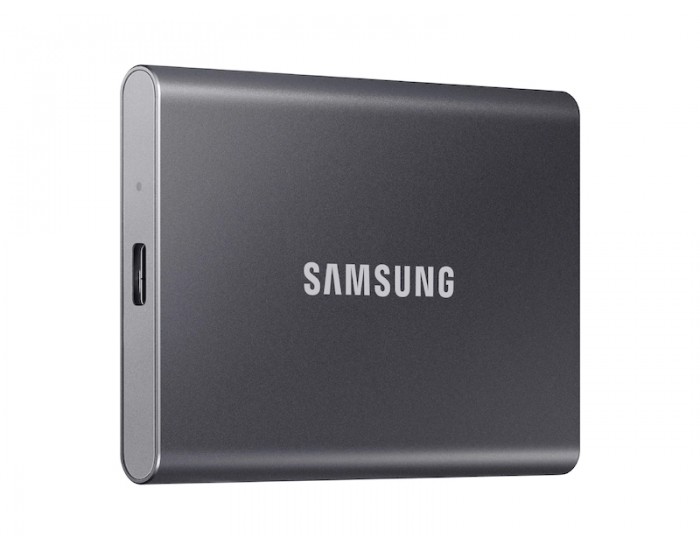Твърд диск Samsung Portable SSD T7 2TB, USB 3.2, Read 1050 MB/s Write 1000 MB/s, Titan Gray Твърд диск Samsung Portable SSD T7 2TB, USB 3.2, Read 1050 MB/s Write 1000 MB/s, Titan Gray