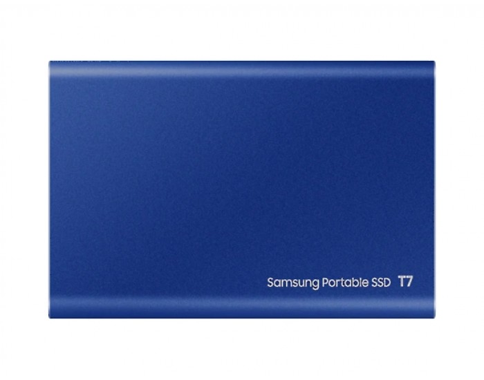 Твърд диск Samsung Portable SSD T7 2TB, USB 3.2, Read 1050 MB/s Write 1000 MB/s, Indigo Blue Твърд диск Samsung Portable SSD T7 2TB, USB 3.2, Read 1050 MB/s Write 1000 MB/s, Indigo Blue