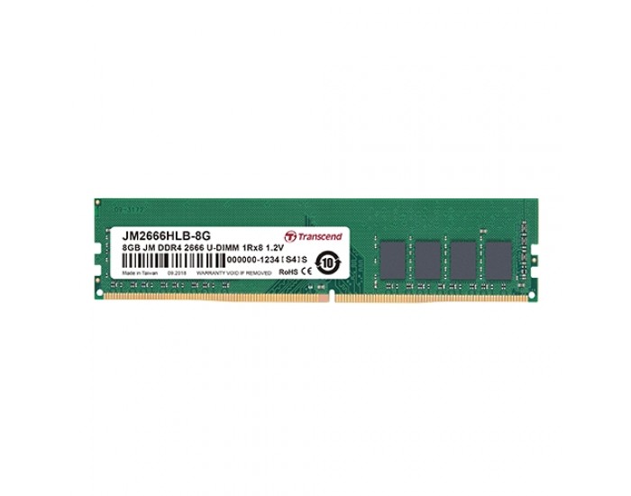 Памет Transcend 8GB JM DDR4 2666Mhz U-DIMM 1Rx8 1Gx8 CL19 1.2V Памет Transcend 8GB JM DDR4 2666Mhz U-DIMM 1Rx8 1Gx8 CL19 1.2V