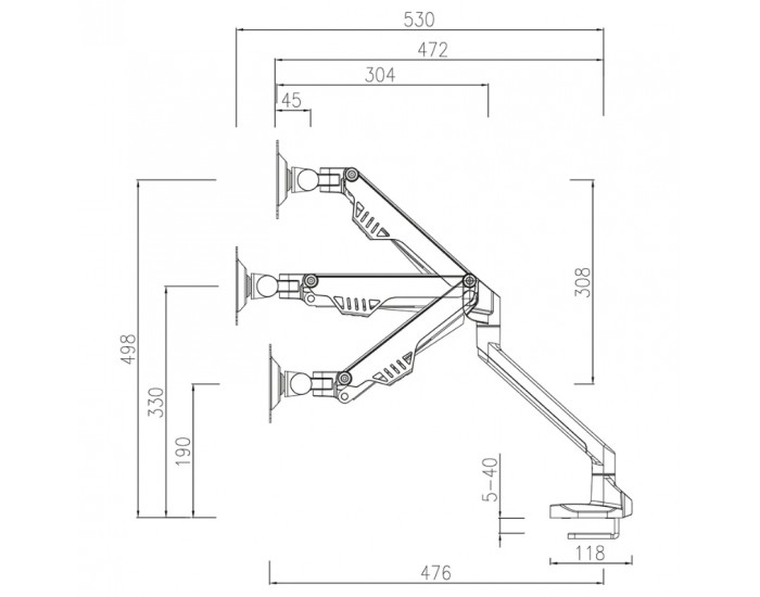 Стойка Neomounts by NewStar Flat Screen Desk Mount (clamp/grommet) Стойка Neomounts by NewStar Flat Screen Desk Mount (clamp/grommet)