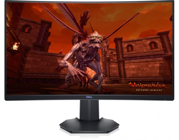 Монитор Dell S2721HGFA, 27" Full HD Curved AG, VA, 1ms (MPRT), 4 ms, 3000:1, 350 cd/m2, 1920x1080, 144Hz, NVIDIA G-SYNC, AMD FreeSync, HDMI, DP, Headphone-out, Height Adjustable, Tilt, Black