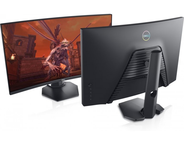 Монитор Dell S2721HGFA, 27" Full HD Curved AG, VA, 1ms (MPRT), 4 ms, 3000:1, 350 cd/m2, 1920x1080, 144Hz, NVIDIA G-SYNC, AMD FreeSync, HDMI, DP, Headphone-out, Height Adjustable, Tilt, Black