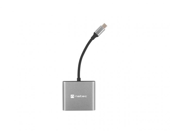 Докинг станция Natec USB-C Multiport Adapter 3 in 1 Fowler MINI USB 3.0, HDMI 4K, USB-C PD Докинг станция Natec USB-C Multiport Adapter 3 in 1 Fowler MINI USB 3.0, HDMI 4K, USB-C PD