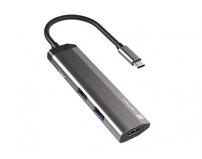 Докинг станция Natec Fowler Multiport Adapter 4 in 1, 2xUSB 3.0 HUB, HDMI 4K, USB-C PD, Slim Докинг станция Natec Fowler Multiport Adapter 4 in 1, 2xUSB 3.0 HUB, HDMI 4K, USB-C PD, Slim
