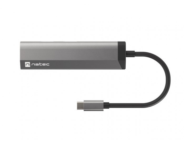 Докинг станция Natec Fowler Multiport Adapter 4 in 1, 2xUSB 3.0 HUB, HDMI 4K, USB-C PD, Slim Докинг станция Natec Fowler Multiport Adapter 4 in 1, 2xUSB 3.0 HUB, HDMI 4K, USB-C PD, Slim