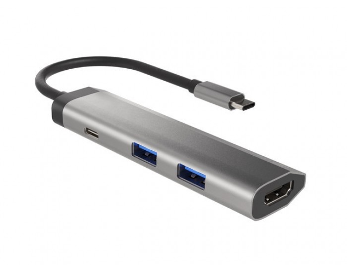 Докинг станция Natec Fowler Multiport Adapter 4 in 1, 2xUSB 3.0 HUB, HDMI 4K, USB-C PD, Slim Докинг станция Natec Fowler Multiport Adapter 4 in 1, 2xUSB 3.0 HUB, HDMI 4K, USB-C PD, Slim