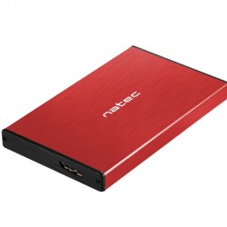 Кутия за твърд диск Natec External HDD/SSD Enclosure Rhino Go SATA 2.5" USB 3.0 Red - Natec