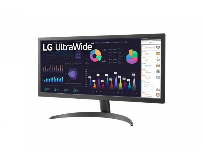 Монитор LG 26WQ500-B, 25.7" UltraWide AG, IPS Panel, 1ms MBR, 5ms, CR 1000:1, 250 cd/m2, 21:9, 2560x1080, HDR 10, sRGB over 99% , AMD FreeSync, 75Hz, Reader Mode, HDMI, Headphone Out, Tilt, Headphone Out, Black Монитор LG 26WQ500-B, 25.7" UltraWide AG, IPS Panel, 1ms MBR, 5ms, CR 1000:1, 250 cd/m2, 21:9, 2560x1080, HDR 10, sRGB over 99% , AMD FreeSync, 75Hz, Reader Mode, HDMI, Headphone Out, Tilt, Headphone Out, Black
