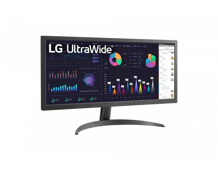 Монитор LG 26WQ500-B, 25.7" UltraWide AG, IPS Panel, 1ms MBR, 5ms, CR 1000:1, 250 cd/m2, 21:9, 2560x1080, HDR 10, sRGB over 99% , AMD FreeSync, 75Hz, Reader Mode, HDMI, Headphone Out, Tilt, Headphone Out, Black Монитор LG 26WQ500-B, 25.7" UltraWide AG, IPS Panel, 1ms MBR, 5ms, CR 1000:1, 250 cd/m2, 21:9, 2560x1080, HDR 10, sRGB over 99% , AMD FreeSync, 75Hz, Reader Mode, HDMI, Headphone Out, Tilt, Headphone Out, Black