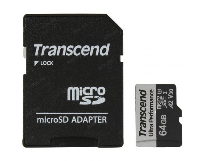 Памет Transcend 64GB microSD with adapter UHS-I U3 A2 Ultra Performance Памет Transcend 64GB microSD with adapter UHS-I U3 A2 Ultra Performance