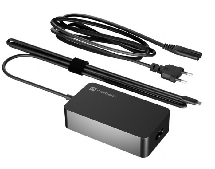 Адаптер Natec Universal Laptop-Tablet-SP Charger Grayling USB-C 65W Адаптер Natec Universal Laptop-Tablet-SP Charger Grayling USB-C 65W