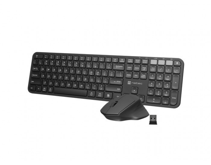 Комплект Natec Set 2 in 1 Keyboard Octopus + Mouse US Layout Wireless Bluetooth + 2.4 GHz USB Комплект Natec Set 2 in 1 Keyboard Octopus + Mouse US Layout Wireless Bluetooth + 2.4 GHz USB