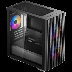 DeepCool MATREXX 40 3FS MATX Case, Mini-ITX / Micro-ATX , 1xUSB2.0, 1xUSB3.0, 1xAudio, 120mm pre-installed fan,ABS+SPCC+Tempered Glass, Mesh Panel DP-MATX-MATREXX40-3FS - Аксесоари, Кутии, Вентилатори
