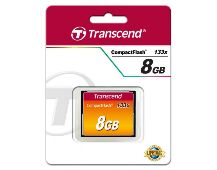 Памет Transcend 8GB CF Card (133X) Памет Transcend 8GB CF Card (133X)