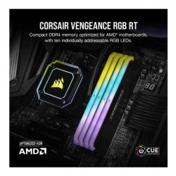 CORSAIR Vengeance RGB RT DDR4 3600MHz 16GB 2x8GB DIMM CL16 for AMD Ryzen - Corsair