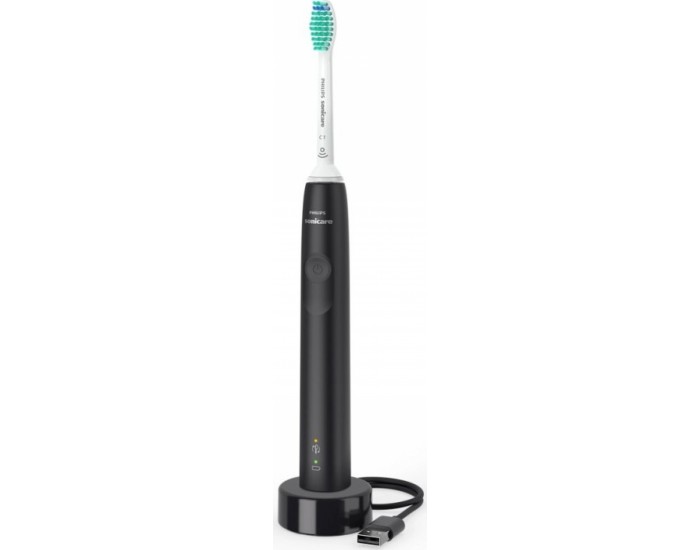 PHILIPS Electric toothbrush Series 3100 Pressure sensor Slim ergonomic design black PHILIPS Electric toothbrush Series 3100 Pressure sensor Slim ergonomic design black