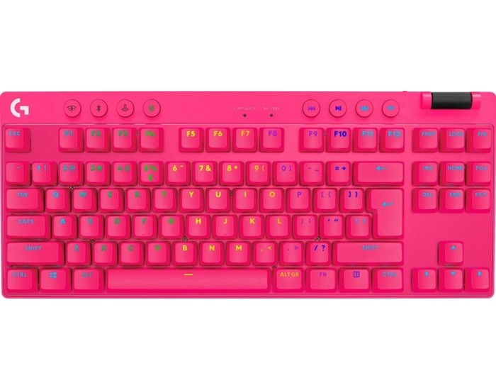 LOGITECH G PRO X TKL LIGHTSPEED Mechanical Gaming Keyboard - MAGENTA - US INT'l - TACTILE LOGITECH G PRO X TKL LIGHTSPEED Mechanical Gaming Keyboard - MAGENTA - US INT'l - TACTILE