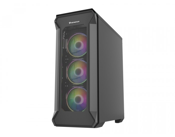 Кутия за компютър Genesis Gaming PC Case IRID 505 ARGB V2 Midi Tower Window Black Кутия за компютър Genesis Gaming PC Case IRID 505 ARGB V2 Midi Tower Window Black