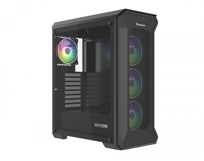 Кутия за компютър Genesis Gaming PC Case IRID 505 ARGB V2 Midi Tower Window Black Кутия за компютър Genesis Gaming PC Case IRID 505 ARGB V2 Midi Tower Window Black