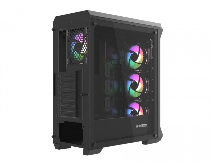 Кутия за компютър Genesis Gaming PC Case IRID 505 ARGB V2 Midi Tower Window Black Кутия за компютър Genesis Gaming PC Case IRID 505 ARGB V2 Midi Tower Window Black
