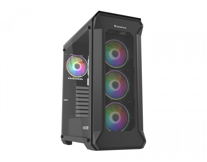 Кутия за компютър Genesis Gaming PC Case IRID 505 ARGB V2 Midi Tower Window Black Кутия за компютър Genesis Gaming PC Case IRID 505 ARGB V2 Midi Tower Window Black