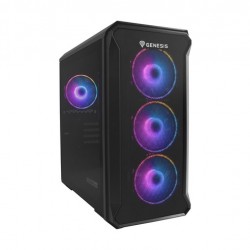 Кутия за компютър Genesis PC Case Irid 503 ARGB V2 MATX Mini Tower Window, Black Кутия за компютър Genesis PC Case Irid 503 ARGB V2 MATX Mini Tower Window, Black - Офис техника