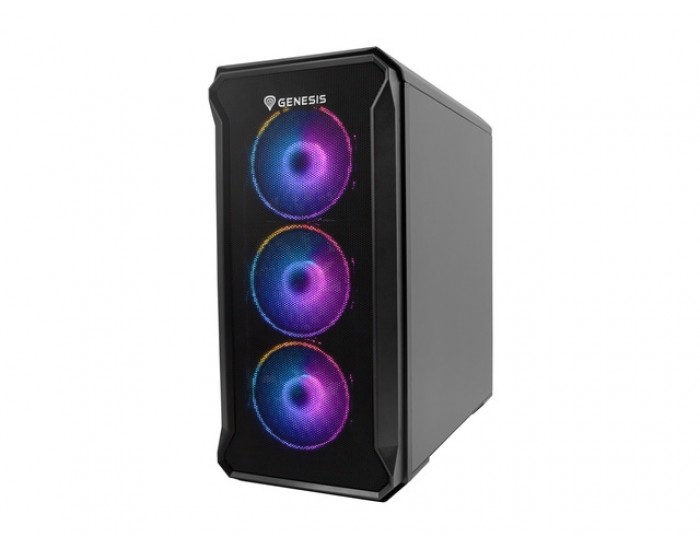 Кутия за компютър Genesis PC Case Irid 503 ARGB V2 MATX Mini Tower Window, Black Кутия за компютър Genesis PC Case Irid 503 ARGB V2 MATX Mini Tower Window, Black