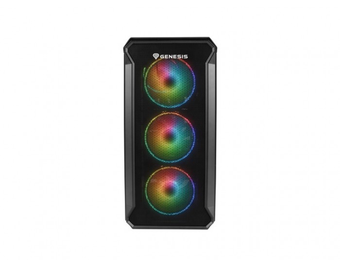 Кутия за компютър Genesis PC Case Irid 503 ARGB V2 MATX Mini Tower Window, Black Кутия за компютър Genesis PC Case Irid 503 ARGB V2 MATX Mini Tower Window, Black