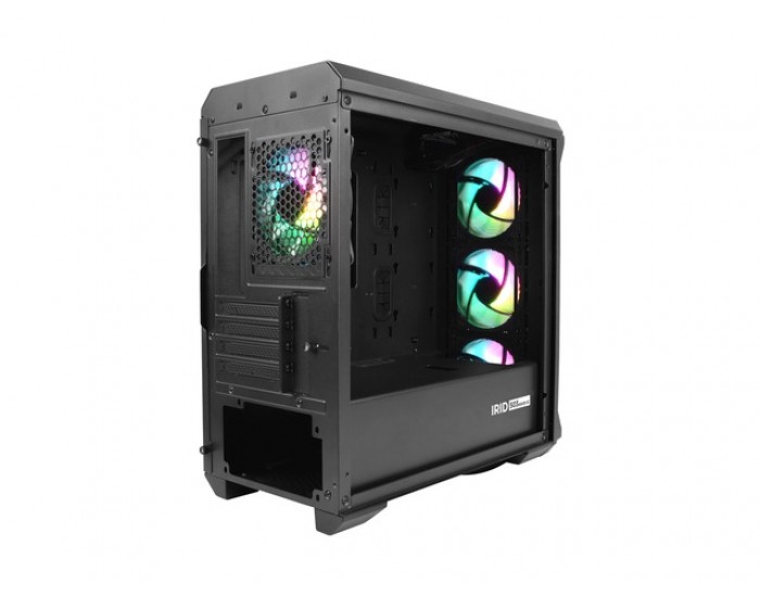 Кутия за компютър Genesis PC Case Irid 503 ARGB V2 MATX Mini Tower Window, Black Кутия за компютър Genesis PC Case Irid 503 ARGB V2 MATX Mini Tower Window, Black