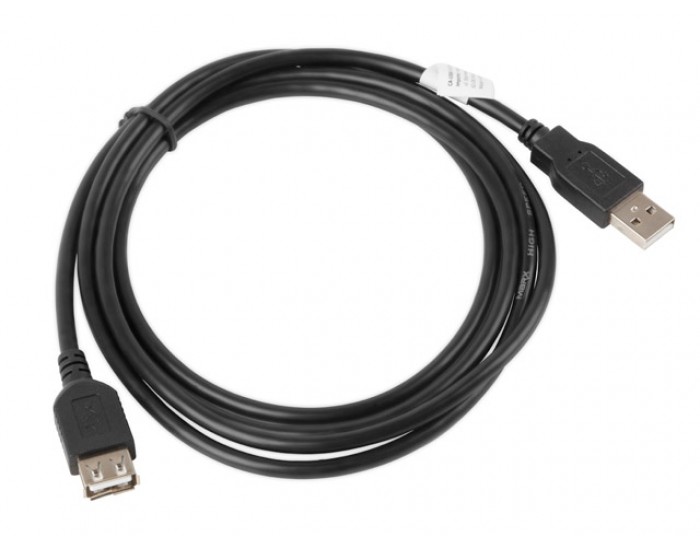 Кабел Lanberg extension cable USB 2.0 AM-AF, 1.8m, black Кабел Lanberg extension cable USB 2.0 AM-AF, 1.8m, black