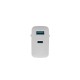 Адаптер Natec USB Charger Ribera Gan 1X USB-A + 1X USB-C 45W, White Адаптер Natec USB Charger Ribera Gan 1X USB-A + 1X USB-C 45W, White
