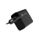 Адаптер Natec USB Charger Ribera Gan 1X USB-A + 1X USB-C 45W, Black Адаптер Natec USB Charger Ribera Gan 1X USB-A + 1X USB-C 45W, Black