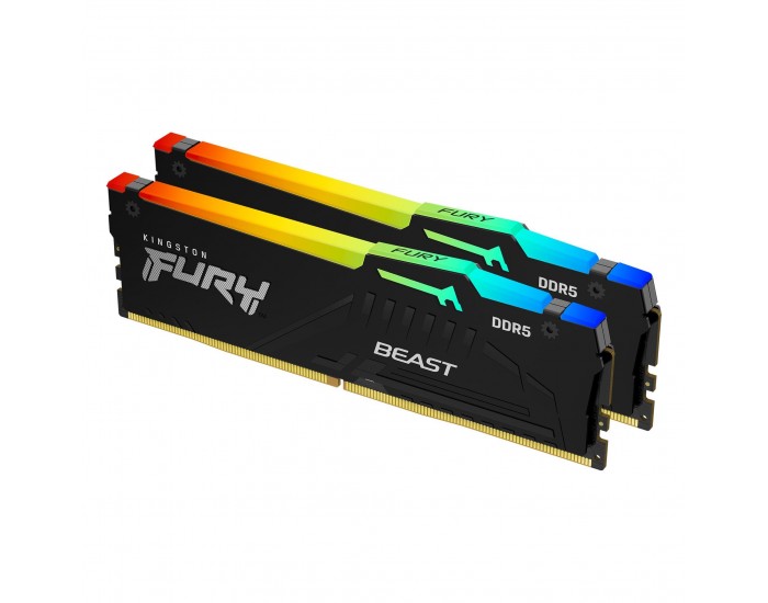 Kingston 32GB 6000MT/s DDR5 CL30 DIMM (Kit of 2) FURY Beast RGB XMP, EAN: 740617343182 Kingston 32GB 6000MT/s DDR5 CL30 DIMM (Kit of 2) FURY Beast RGB XMP, EAN: 740617343182