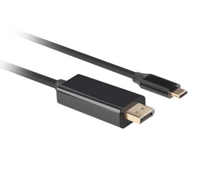 Кабел Lanberg USB-C (M) -> Displayport(M) 1.2 4K 60hz cable 3m, black Кабел Lanberg USB-C (M) -> Displayport(M) 1.2 4K 60hz cable 3m, black