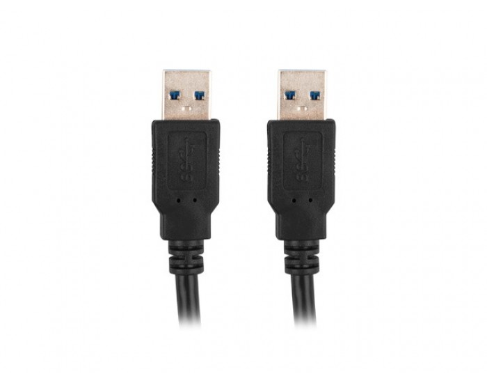 Кабел Lanberg USB-A (M) -> USB-A (M) 3.0 cable 0.5m, black