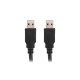 Кабел Lanberg USB-A (M) -> USB-A (M) 3.0 cable 0.5m, black