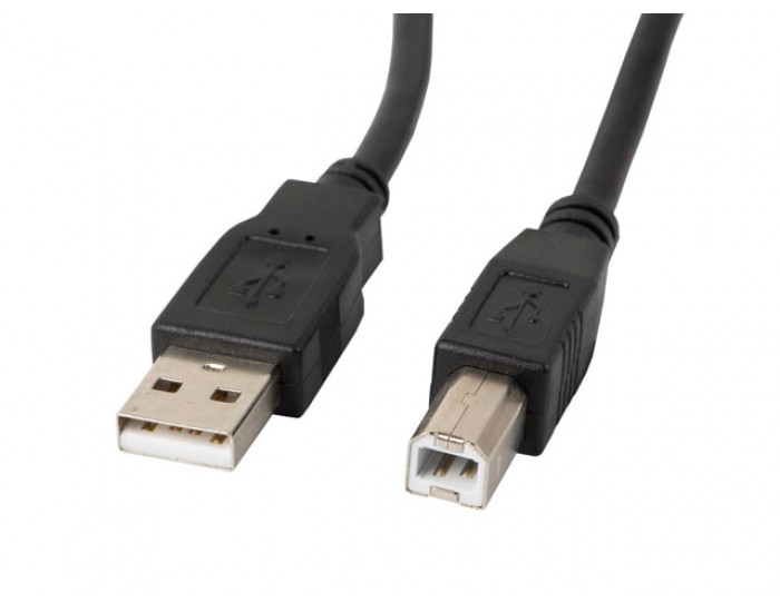 Кабел Lanberg USB-A (M) -> USB-B (M) 2.0 cable 3m, black ferrite Кабел Lanberg USB-A (M) -> USB-B (M) 2.0 cable 3m, black ferrite