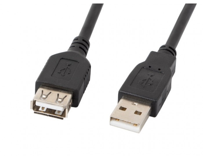 Кабел Lanberg extension cable USB 2.0 AM-AF, 5m, black Кабел Lanberg extension cable USB 2.0 AM-AF, 5m, black