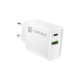 Адаптер Natec USB Charger Ribera 1X USB-A + 1X USB-C 20W, White Адаптер Natec USB Charger Ribera 1X USB-A + 1X USB-C 20W, White