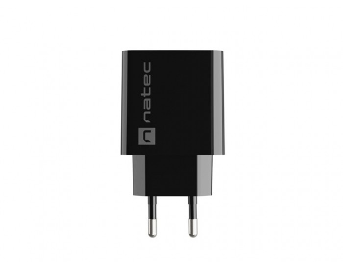 Адаптер Natec USB Charger Ribera 1X USB-A 18W, Black Адаптер Natec USB Charger Ribera 1X USB-A 18W, Black