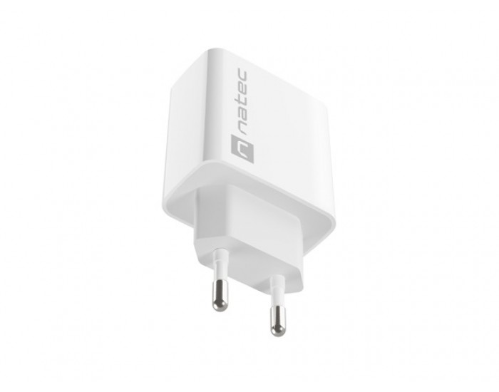 Адаптер Natec USB Charger Ribera 1X USB-C 20W, White Адаптер Natec USB Charger Ribera 1X USB-C 20W, White