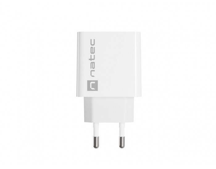 Адаптер Natec USB Charger Ribera 1X USB-C 20W, White Адаптер Natec USB Charger Ribera 1X USB-C 20W, White