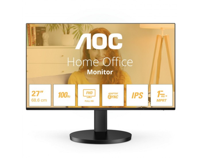 AOC 27B3HA2 27inch IPS 1920x1080 16:9 4ms 250cd/m2 HDMI VGA Black