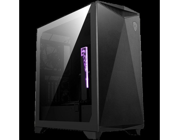 MSI MPG GUNGNIR 300P AIRFLOW, Mid-Tower, E-ATX/ATX/M-ATX/ITX, 2x USB 3.2 Gen 1 Type-A, 1x USB 3.2 Gen 2x2 Type-C, 1x Audio/1x Mic, ARGB Hub, 4x 120mm ARGB Fans, 1mm Perforated Front Panel, 3mm Tempered Glass