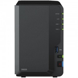 Synology DiskStation DS223, Tower, 2-bays 3.5'' SATA HDD/SSD, CPU 4-core 1.7 GHz, 2 GB DDR4 non-ECC, RJ-45 1GbE LAN Port, 3 x USB 3.2 Gen 1 Port, 1.28 kg, 2y - Сървъри и Сторидж системи
