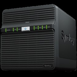 Synology DiskStation DS423, Tower, 4-Bays 3.5'' SATA HDD/SSD, CPU 4-core 1.7 GHz, 2 GB DDR4 non-ECC, 2 x 1GbE RJ-45, 2 X USB 3.2, 2.21 kg, 2y - Сървъри и Сторидж системи