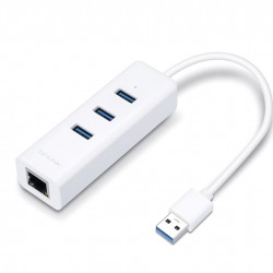 Мрежови адаптер TP-Link UE330 USB 3.0 3-Port Hub & Gigabit Ethernet - Офис