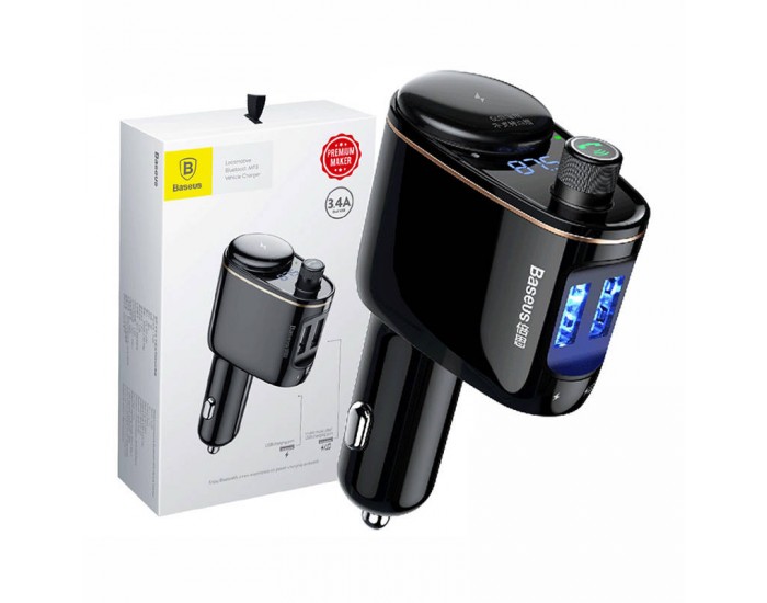 Безжичен MP3 плеър за кола Baseus S-06Black OS CCHC000001 - черен