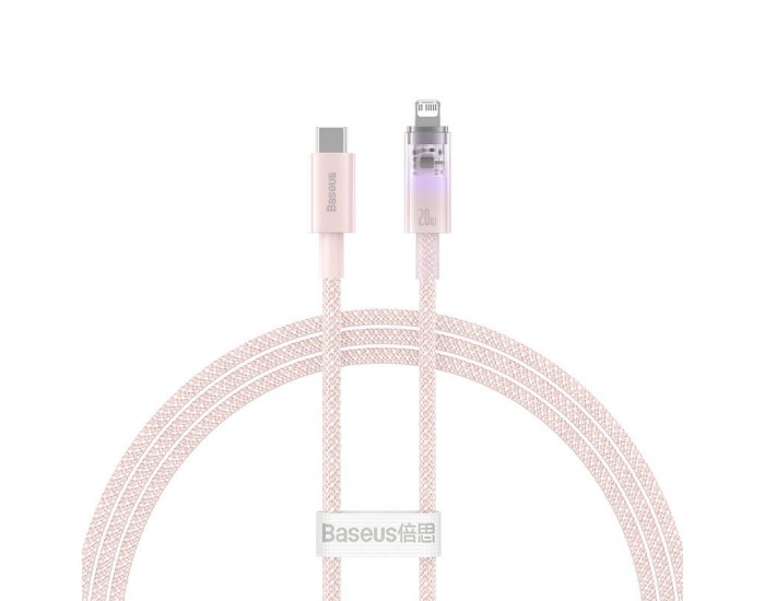 Кабел Baseus Explorer Series USB-C - Lightning 20W 1 м CATS010204 - розов